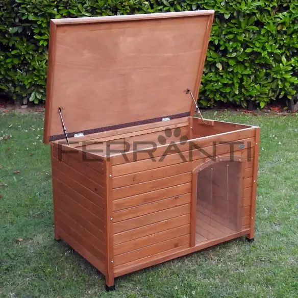 Öffnungsdach der Holzhütte