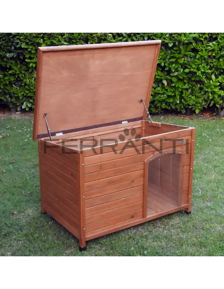 Öffnungsdach der Holzhütte