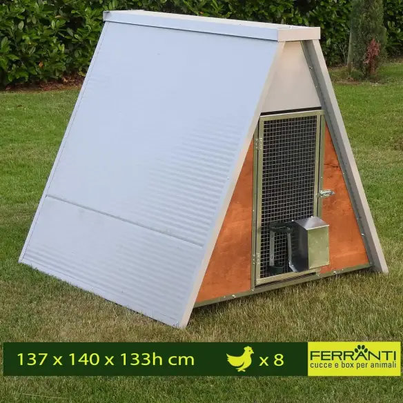 Winterfester Hühnerstall für 8 Hühner mit erhöhtem Boden