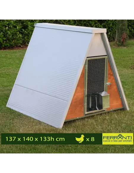 Winterfester Hühnerstall für 8 Hühner mit erhöhtem Boden