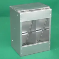 Großer Futterautomat aus Metall für Hühner, Vögel und Tauben 2