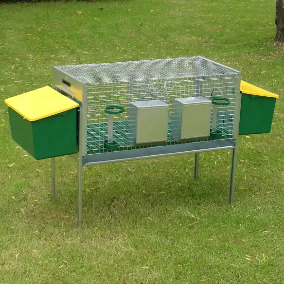 Kaninchenstall für 2 Kaninchen mit Zubehör und Nistkästen