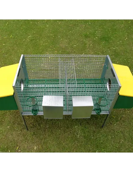 Kaninchenstall für 2 Kaninchen mit Zubehör und Nistkästen Kaninchenstall für 2 Kaninchen mit Zubehör und Nistkästen