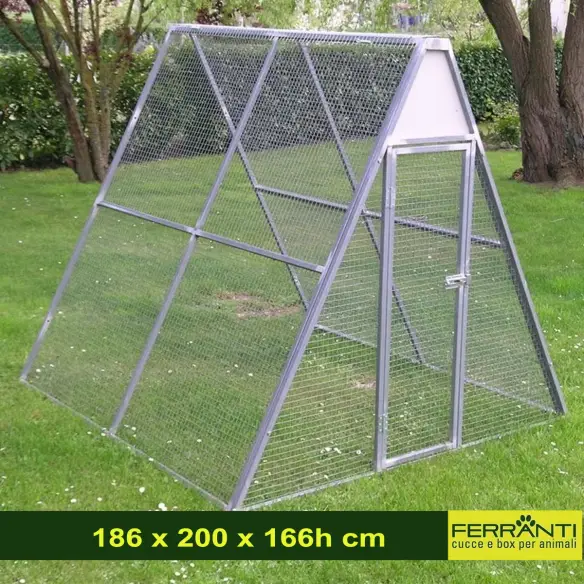 Hühnergehege modular für Hühner aus verzinktem Drahtgitter
