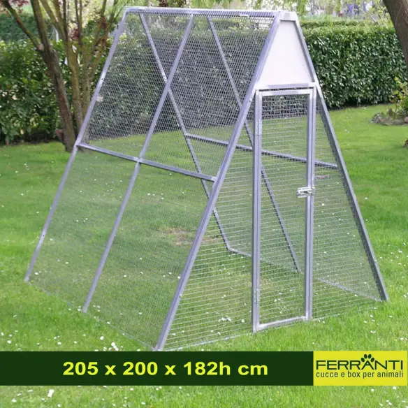 Hühnergehege modular für Hühner aus verzinktem Drahtgitter