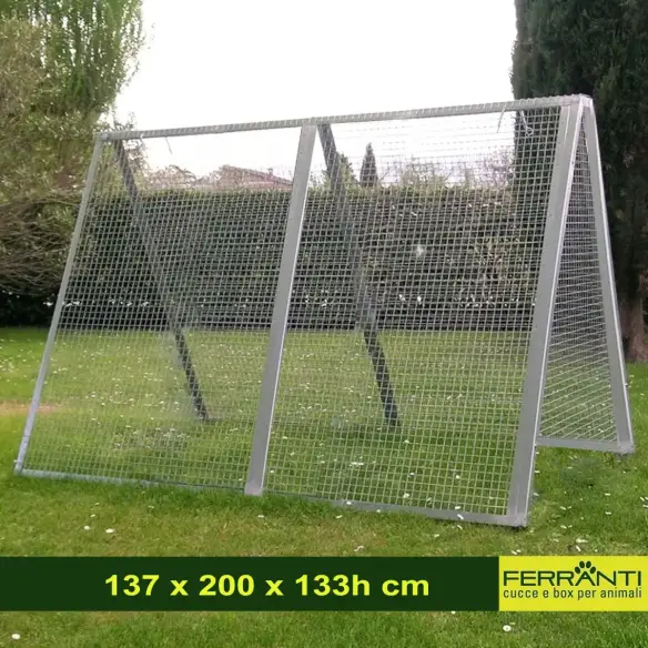 Hühnergehege modular für Hühner aus verzinktem Drahtgitter