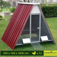 Begehbarer Hühnerstall für 12–20 Hühner mit erhöhtem Boden und Zubehör 2