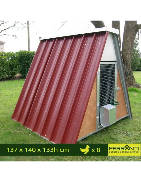 Kleiner Hühnerstall für 8 Hühner mit erhöhtem Boden und Zubehör