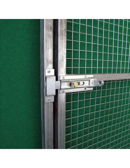 Türverriegelung mit Riegel für modulare Volierenelemente