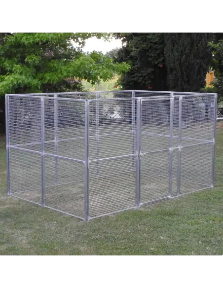 Komplettes, maßgefertigtes Volierensystem aus verzinktem Gitter