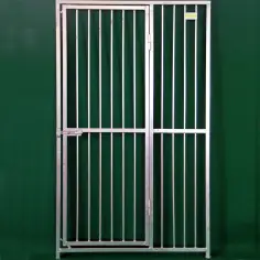 Türelement 120 × 170 cm (H) aus verzinkten Rohrstäben für Hundegehege 2