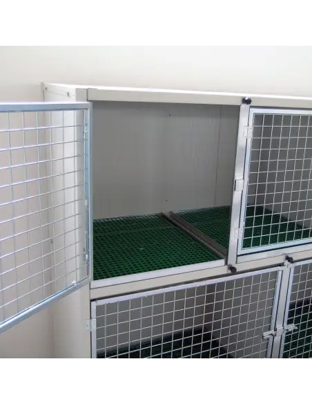 Tür des Tierkäfigs für Hunde und Katzen beim Tierarzt