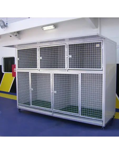 Komplette Tierkäfiganlage für Tierarztpraxis, modular