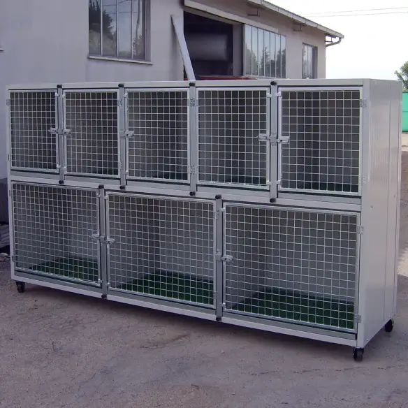 Komplette Tierkäfiganlage für Tierarztpraxis, modular