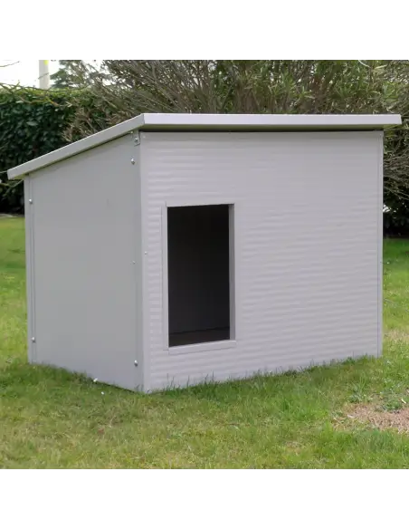 Hundehütte XXL Modell Dobermann in Weiß/Grau Hundehütte XXL Modell Dobermann in Weiß/Grau