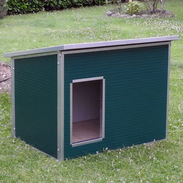 Hundehütte XXL in Grün für große Hunde