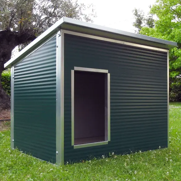 Hundehütte XXL in Grün für große Hunde