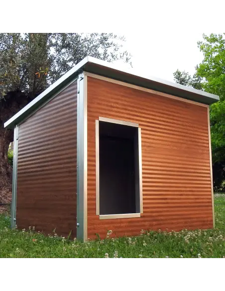 Hundehütte XXL in Holzoptik für große Hunde