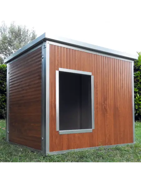 Isolierte Hundehütte in Holzoptik für kleine und mittelgroße Hunde