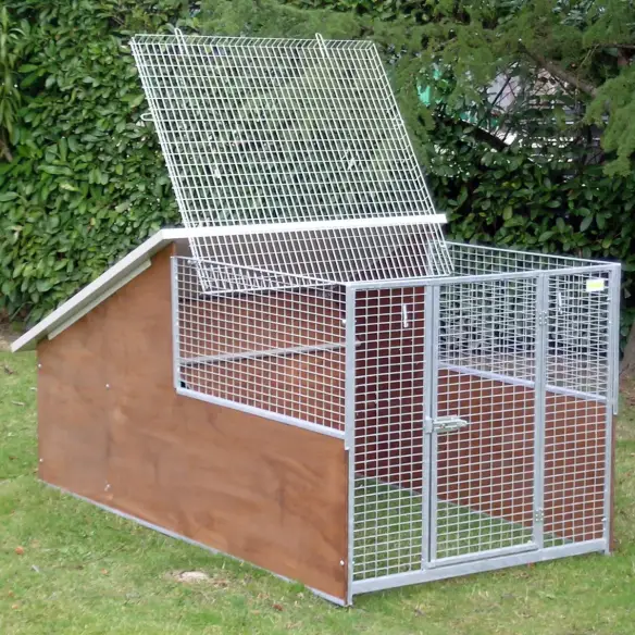 Dach des Hundezwingers Modell Cocker aus verzinktem Blech