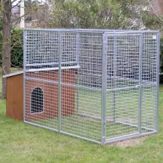 Hundezwinger Modell Eco mit Hundehütte Collie mit Dach 2