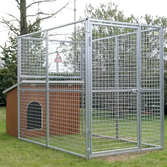 Hundezwinger Modell Eco mit Hundehütte Collie ohne Dach