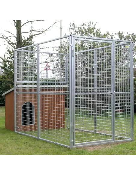 Hundezwinger Modell Eco mit Hundehütte Collie ohne Dach