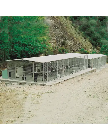 Serie von Hundezwingern Eco mit Hundehütte Dobermann