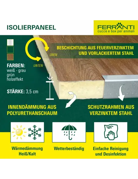 Isolierte Hundehütte für kleine und mittelgroße Hunde | Ferranti