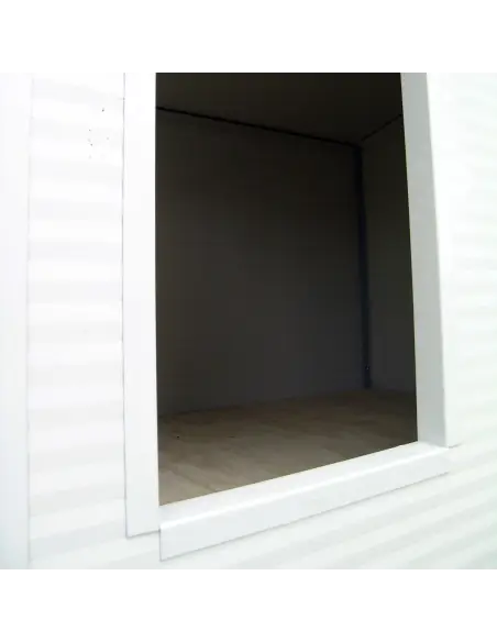 Isolierte Hundehütte Outdoor für kleine Hunde in Weiß und Grau