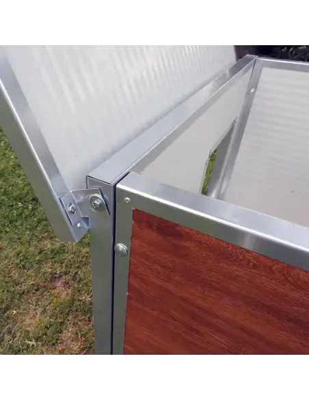 Isolierte Hundehütte Outdoor für kleine Hunde in Holzoptik