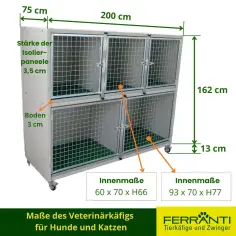 Tierkäfig für Hunde und Katzen beim Tierarzt 2