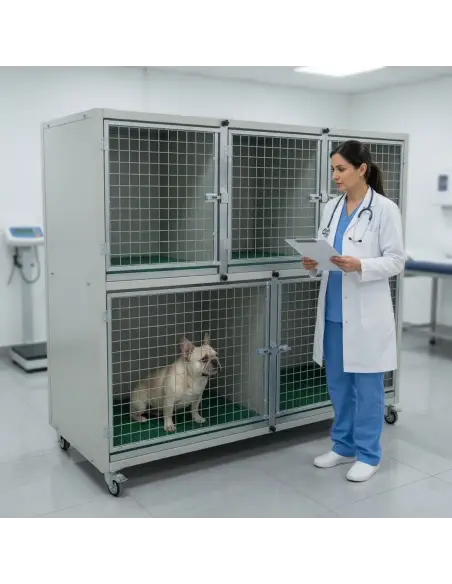 Tierkäfig für Hunde und Katzen beim Tierarzt