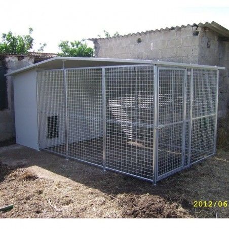Hundezwinger outdoor für draußen mit Hundehütte Great Dane | Ferranti