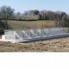 Modularer Hundezwinger für Draußen Mod. Eco + Hundehütte Dobermann