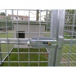 Modularer Hundezwinger für Draußen Mod. Eco + Hundehütte Dobermann