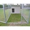 Modularer Hundezwinger für Draußen Mod. Eco + Hundehütte Dobermann