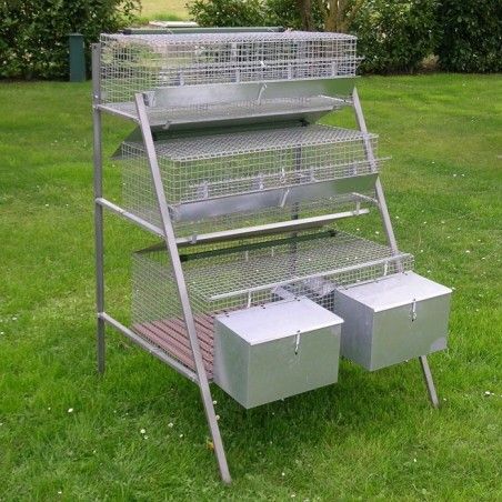Hasenstall für 2 Zuchtkaninchen und 8 Mastkaninchen