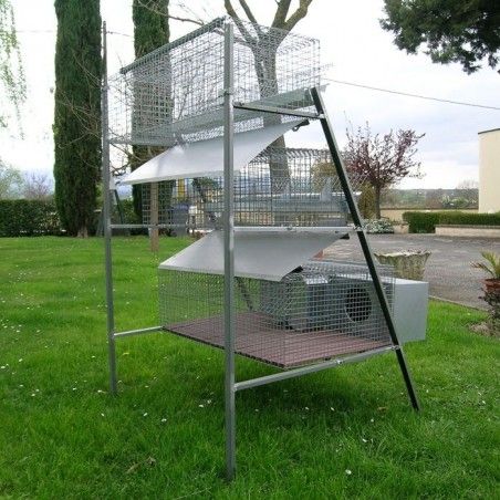 Hasenstall 2 Abteilen Zuchtkaninchen und 8 Mastkaninchen | Ferranti