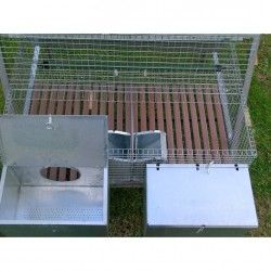 Kaninchenstall für 2 Zuchttiere und 8 Masttiere