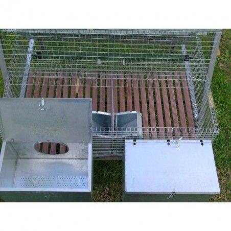 Hasenstall 2 Abteilen Zuchtkaninchen und 8 Mastkaninchen | Ferranti