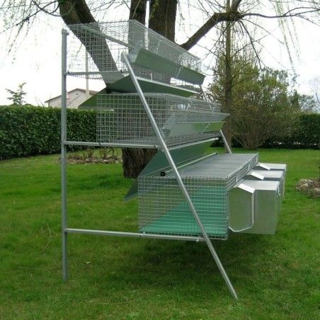Hasenstall 3 Abteilen Zuchtkaninchen und 12 Mastkaninchen | Ferranti