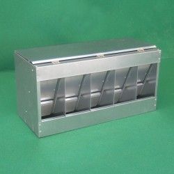 Großer, verschwendungsfreier Futterautomat aus Metall für Hühner, Vögel und Tauben