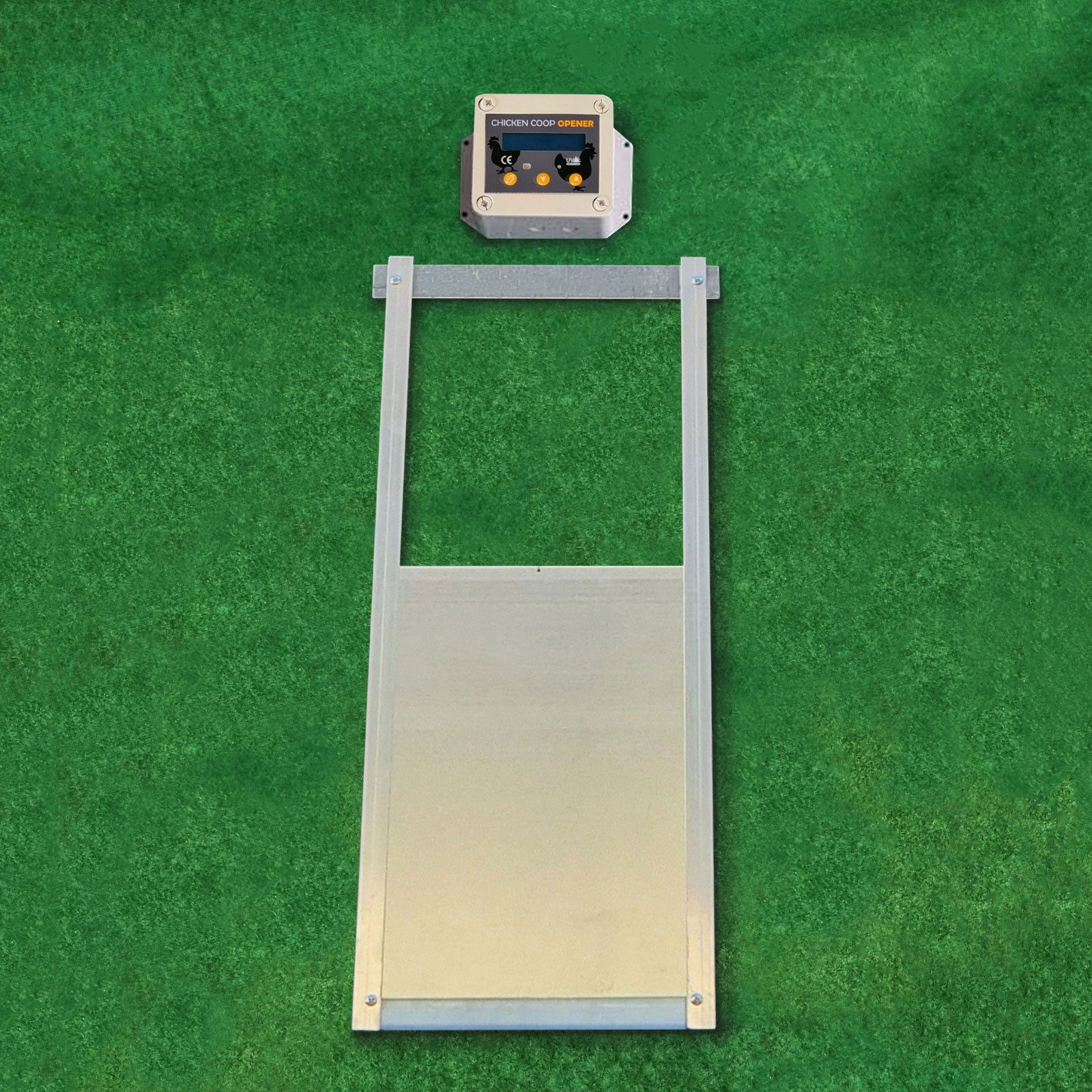 Automatischer Türöffner für Hühnerställe mit Tor