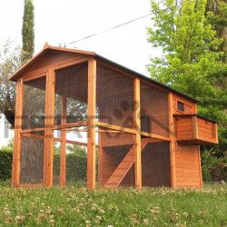 Hühnerstall für 10 Hühner aus Holz