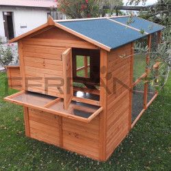 Hühnerstall für 10 Hühner aus Holz