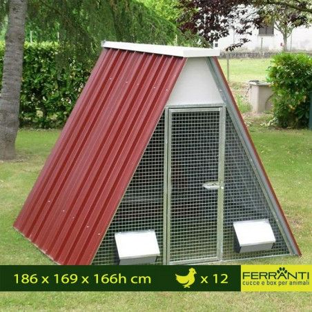 Hühnerstall für 10 Hühner mod. Bodenlos