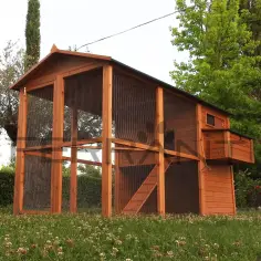 Hühnerhaus aus Holz für 10 Hühner im Außenbereich 2