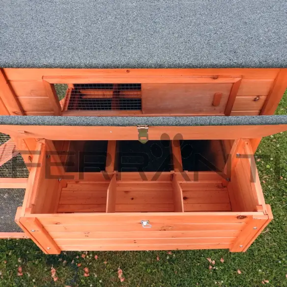 Dreifaches Legenest für Hühner aus Holz