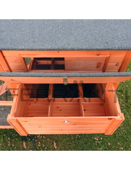 Dreifaches Legenest für Hühner aus Holz